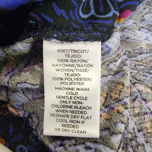 Ann Taylor Loft Womens Top Small Cold Shoulder Floral Print Long Sleeve Ruffles - Picture 12 of 13